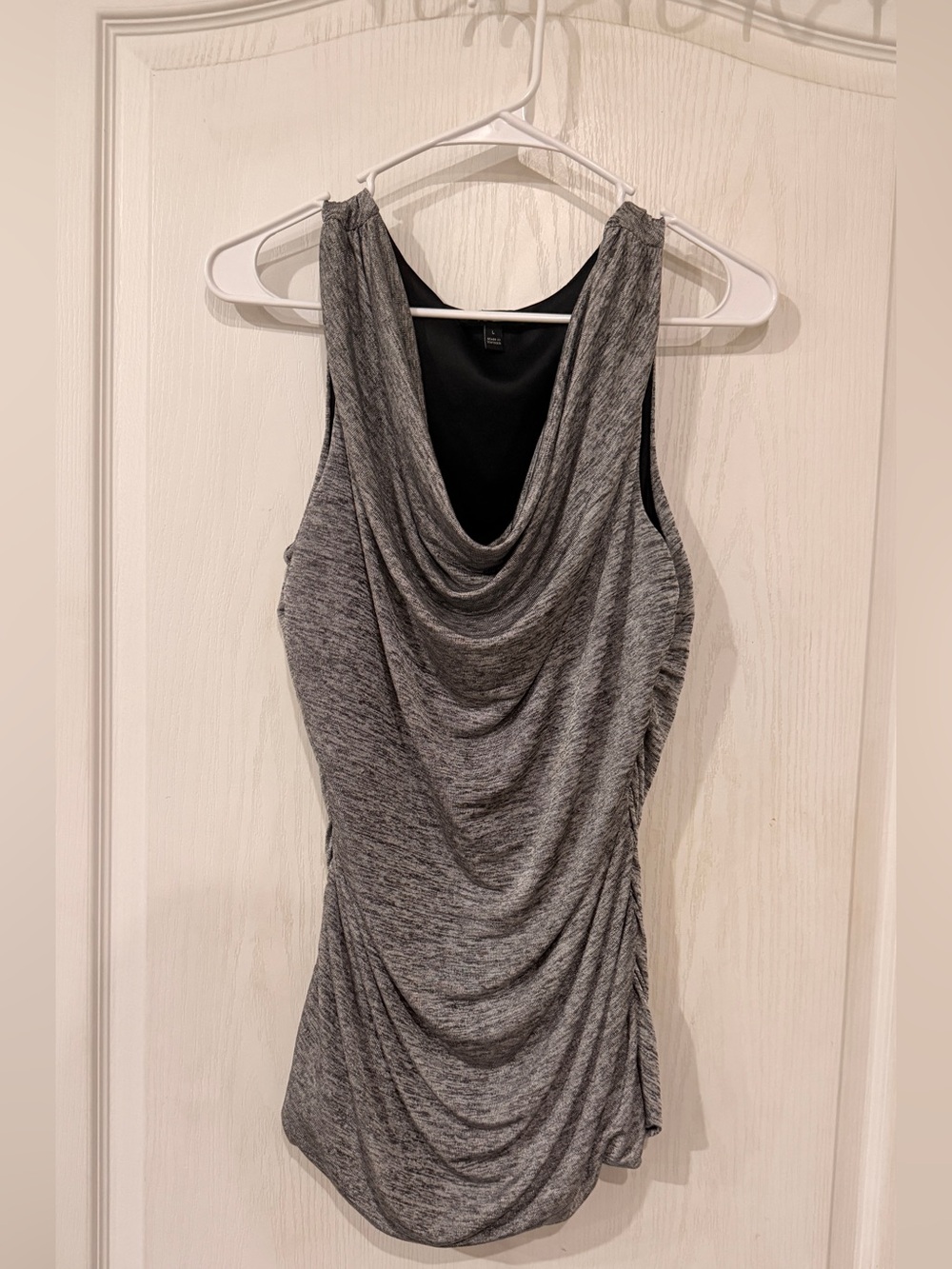 Apt. 9 Gray Draped Cowl Neck Tank Top